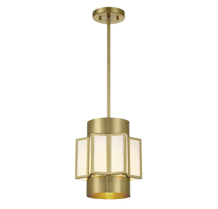 Gideon Three Light Pendant in Warm Brass Savoy House