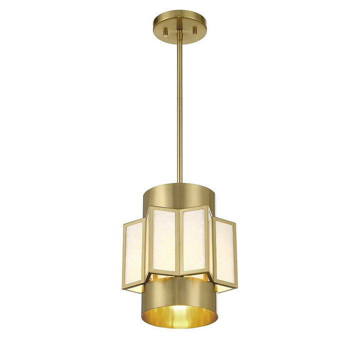 Gideon Three Light Pendant in Warm Brass Savoy House