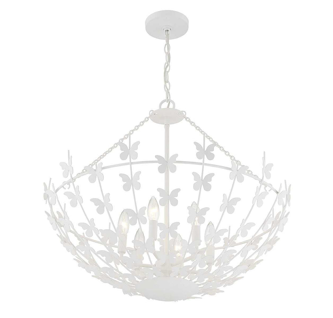 Savoy House - 7-4199-6-83 - Six Light Pendant - Birch - Bisque White
