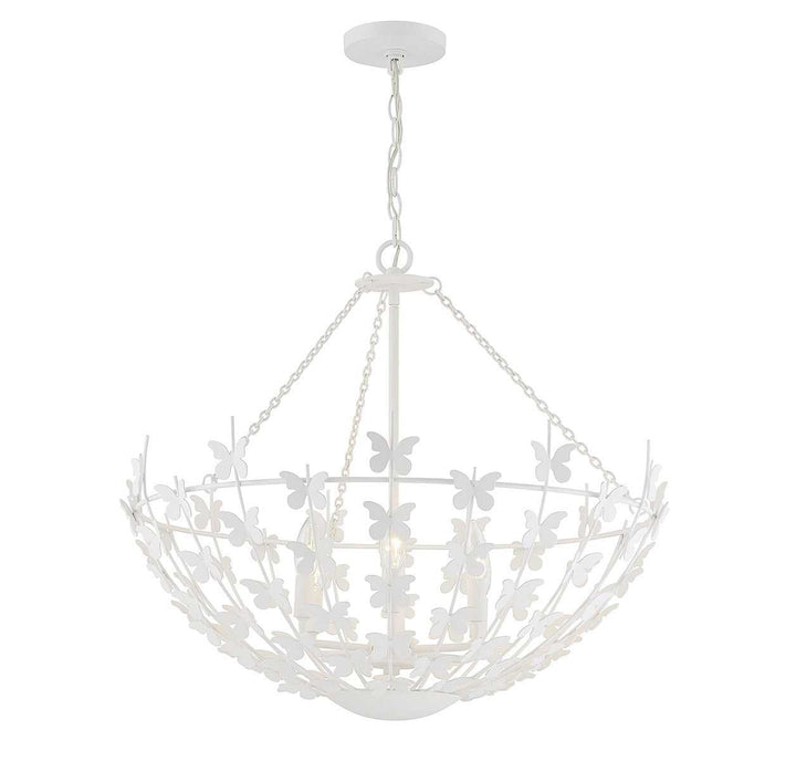 Savoy House - 7-4199-6-83 - Six Light Pendant - Birch - Bisque White