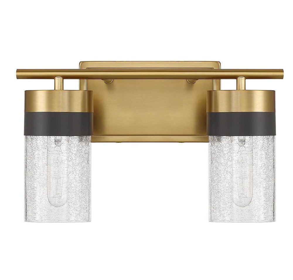Brickell Two Light Bathroom Vanity in Warm Brass Savoy House