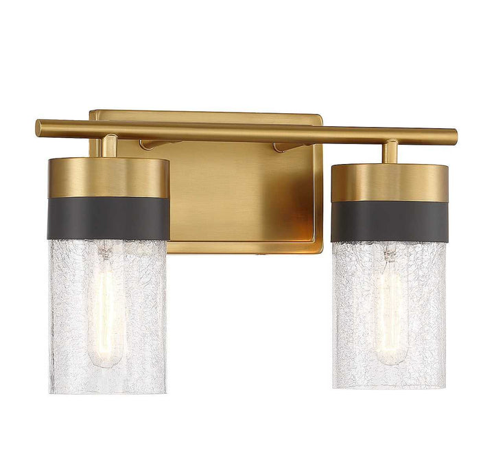 Brickell Two Light Bathroom Vanity in Warm Brass Savoy House