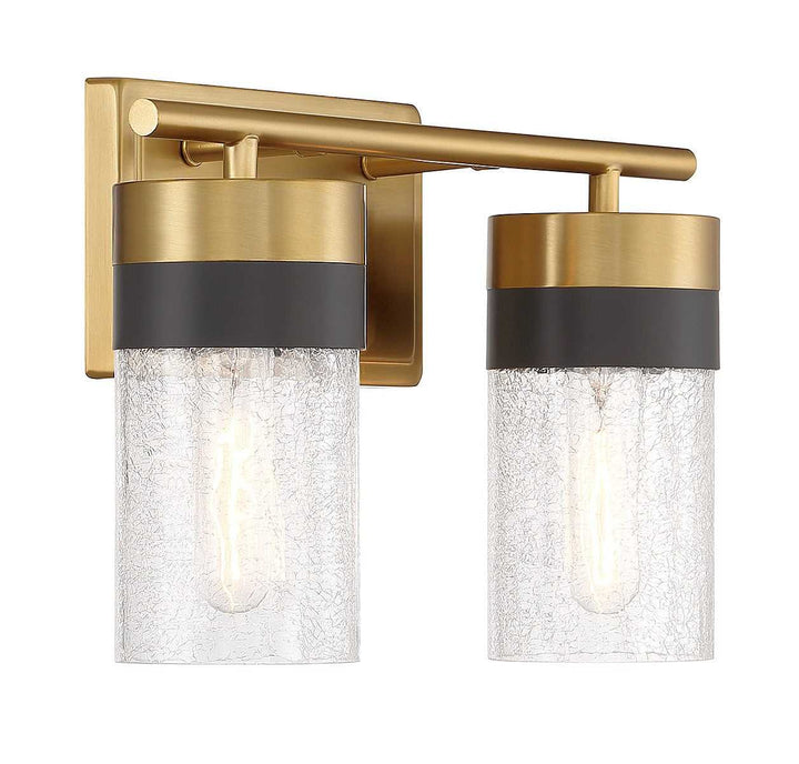 Brickell Two Light Bathroom Vanity in Warm Brass Savoy House