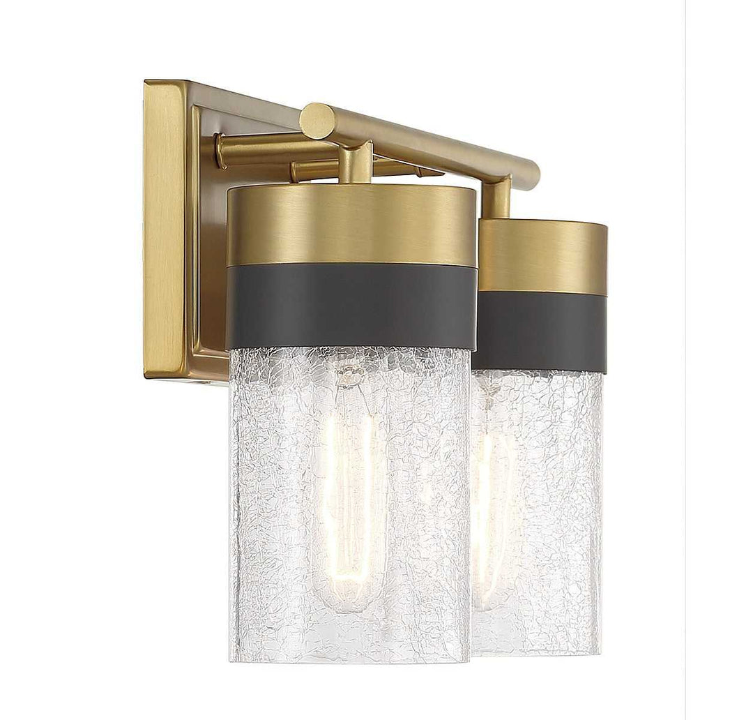 Brickell Two Light Bathroom Vanity in Warm Brass Savoy House