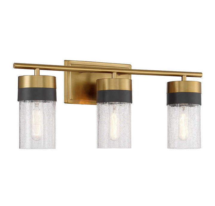 Brickell Three Light Bathroom Vanity in Warm Brass Savoy House