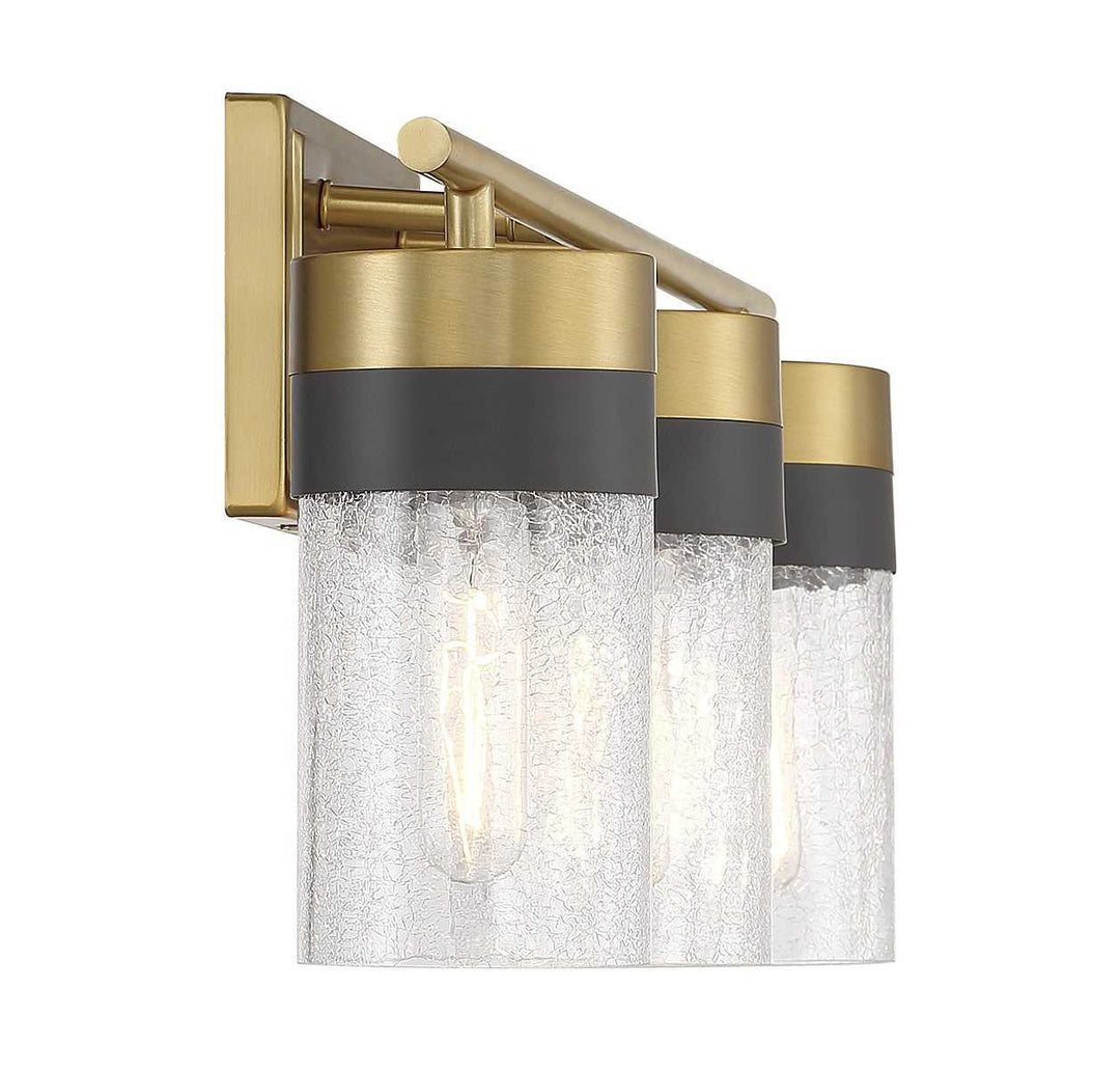 Brickell Three Light Bathroom Vanity in Warm Brass Savoy House