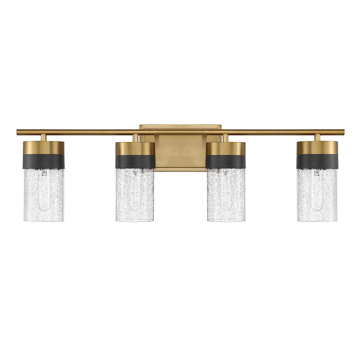 Brickell Four Light Bathroom Vanity in Warm Brass Savoy House