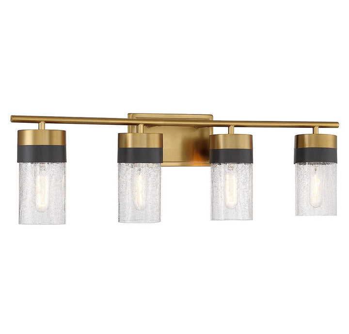 Brickell Four Light Bathroom Vanity in Warm Brass Savoy House