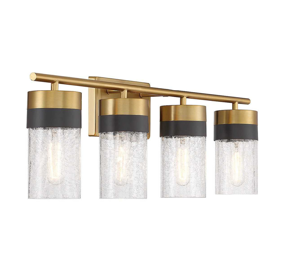 Brickell Four Light Bathroom Vanity in Warm Brass Savoy House