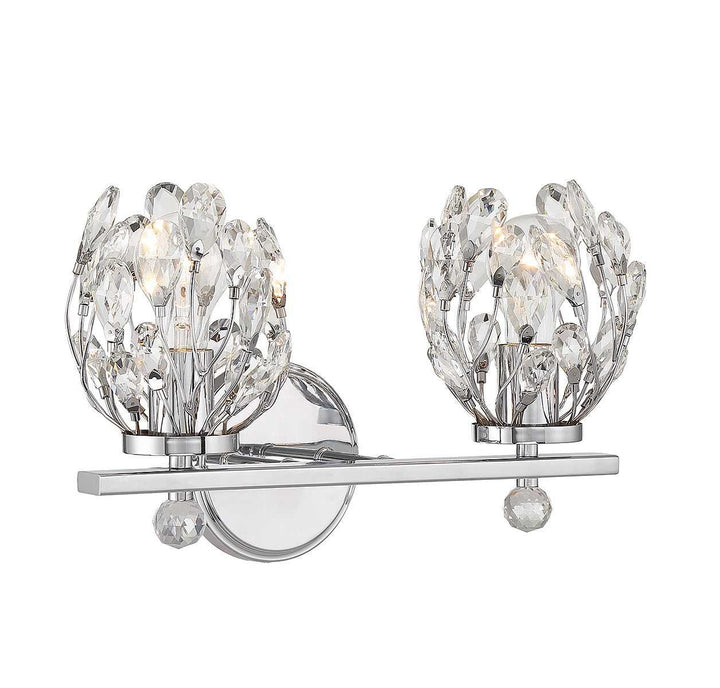 Moreno Two Light Bathroom Vanity in Chrome Savoy House