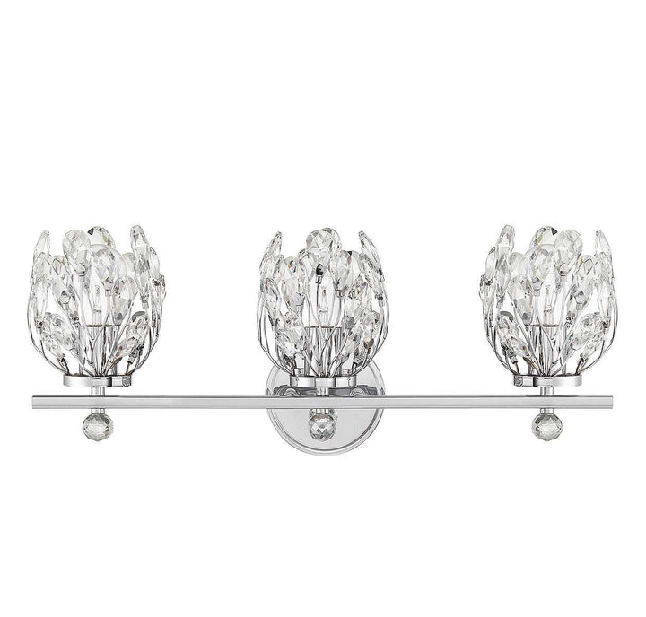 Moreno Three Light Bathroom Vanity in Chrome Savoy House