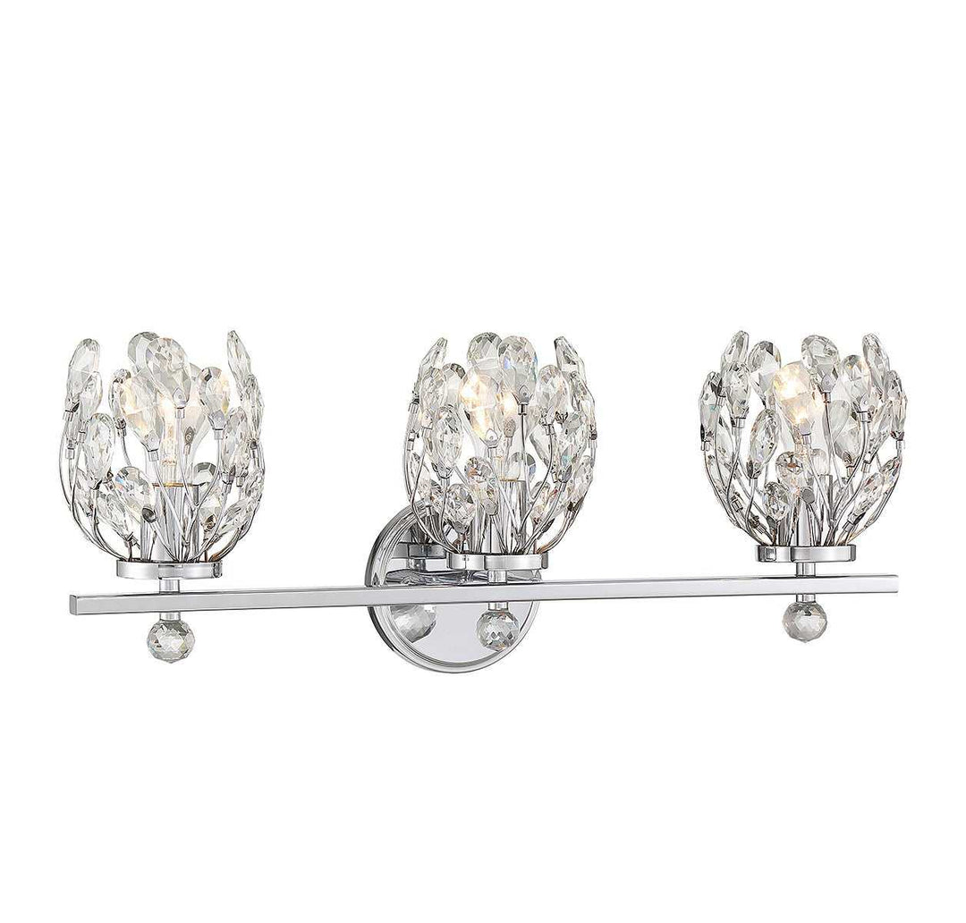 Moreno Three Light Bathroom Vanity in Chrome Savoy House