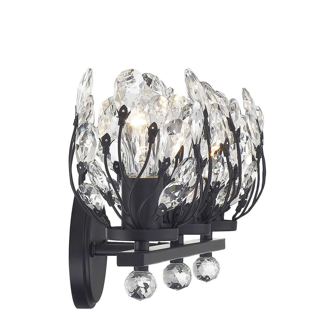 Moreno Three Light Bathroom Vanity in Matte Black Savoy House