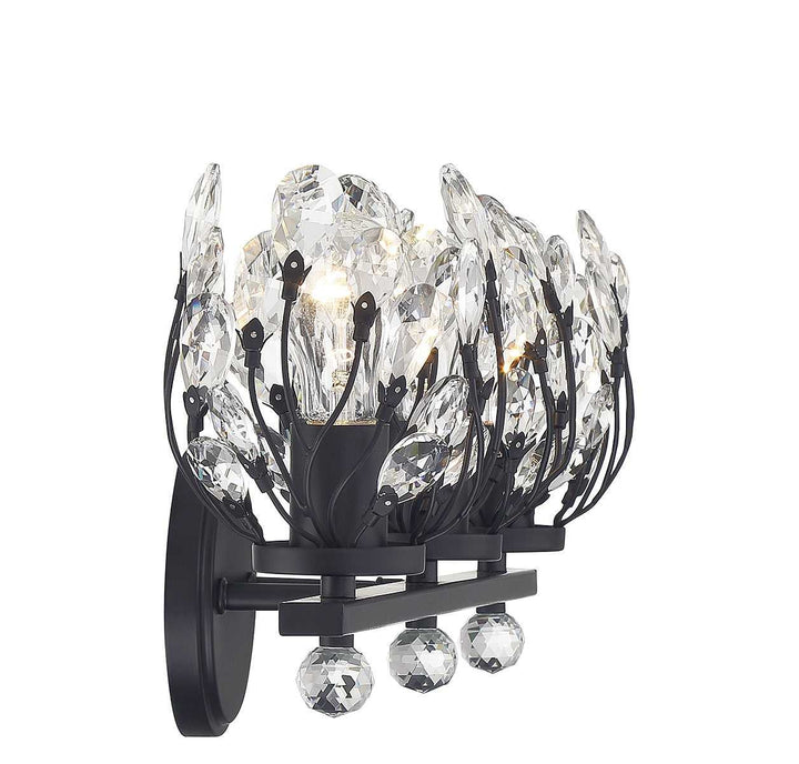 Moreno Three Light Bathroom Vanity in Matte Black Savoy House