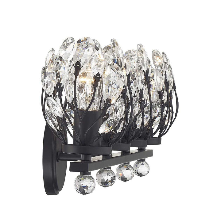 Moreno Four Light Bathroom Vanity in Matte Black Savoy House