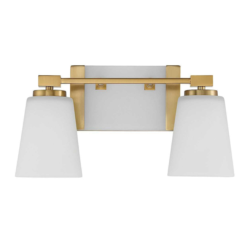Darby Two Light Bathroom Vanity in Warm Brass Savoy House