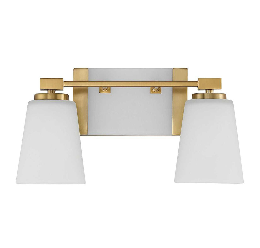 Darby Two Light Bathroom Vanity in Warm Brass Savoy House