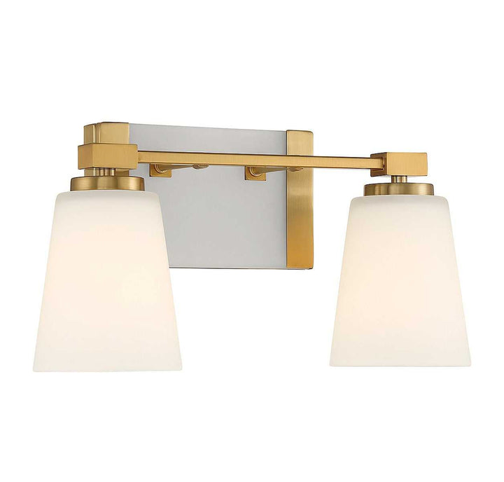 Darby Two Light Bathroom Vanity in Warm Brass Savoy House