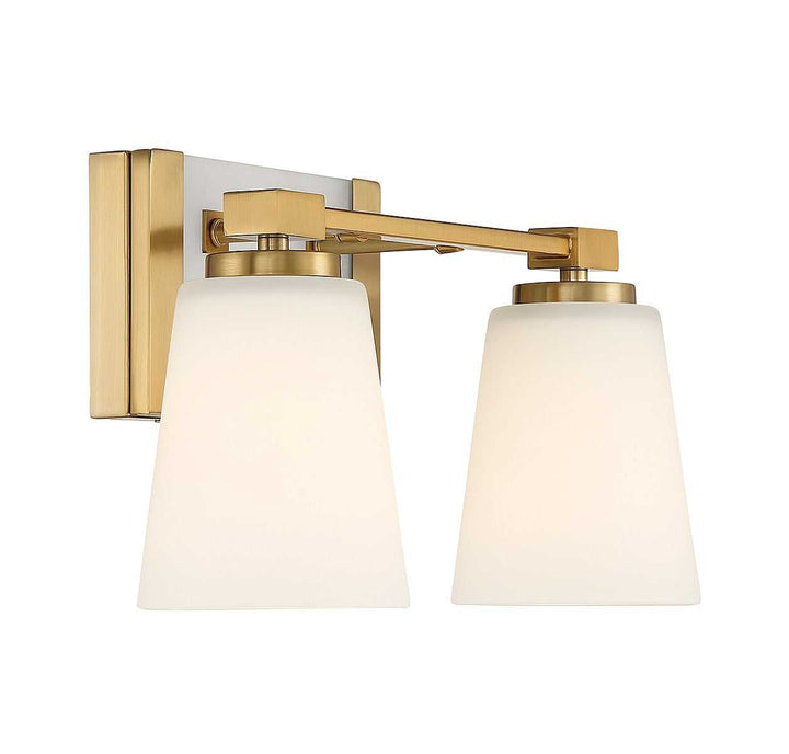 Darby Two Light Bathroom Vanity in Warm Brass Savoy House