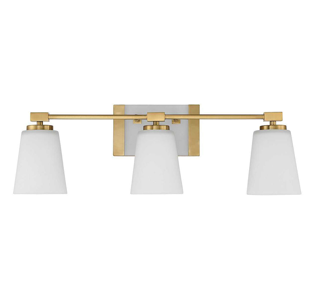 Darby Three Light Bathroom Vanity in Warm Brass Savoy House