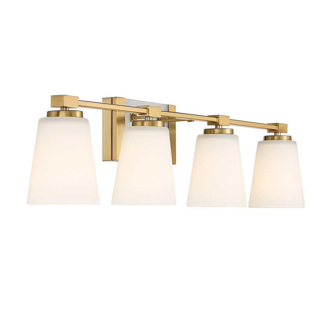Darby Four Light Bathroom Vanity in Warm Brass Savoy House