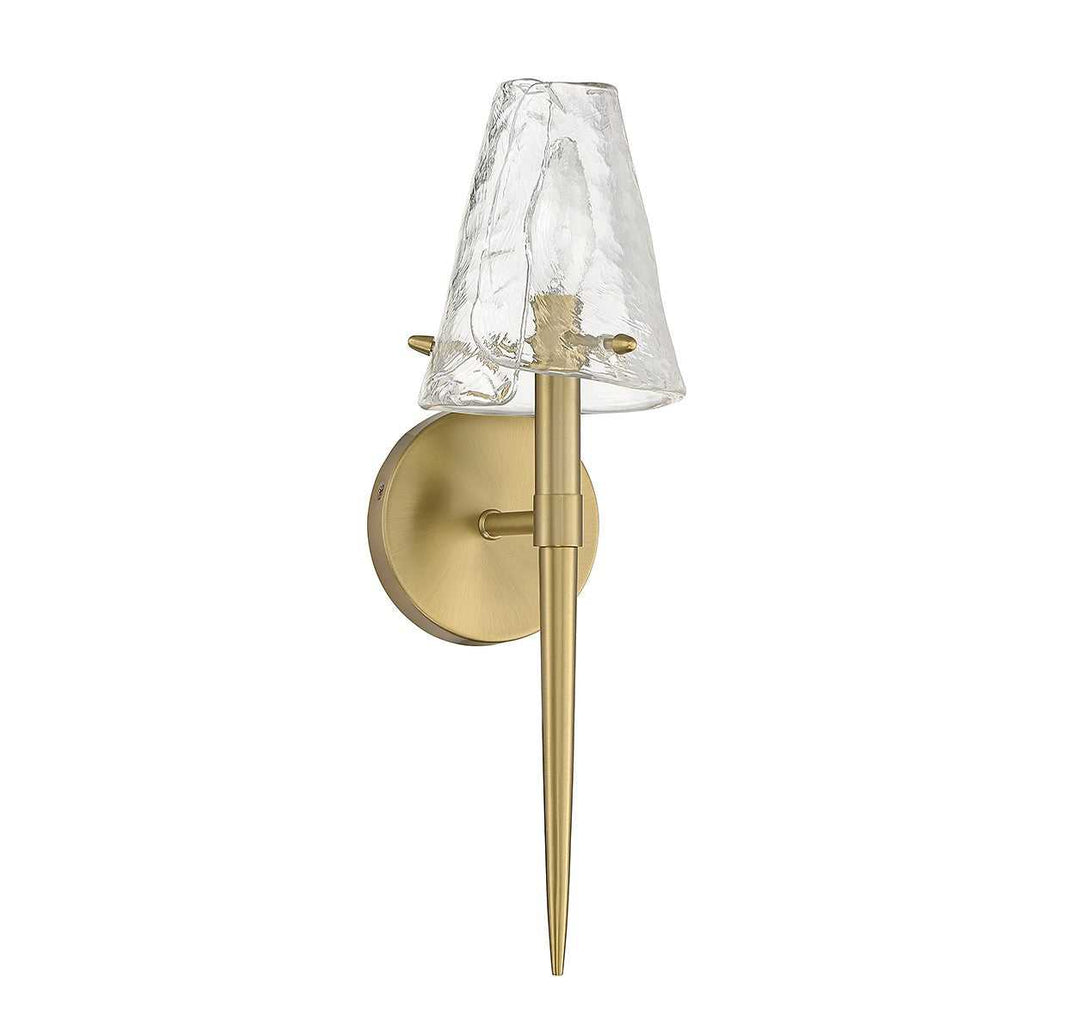 Shellbourne One Light Wall Sconce in Warm Brass Savoy House