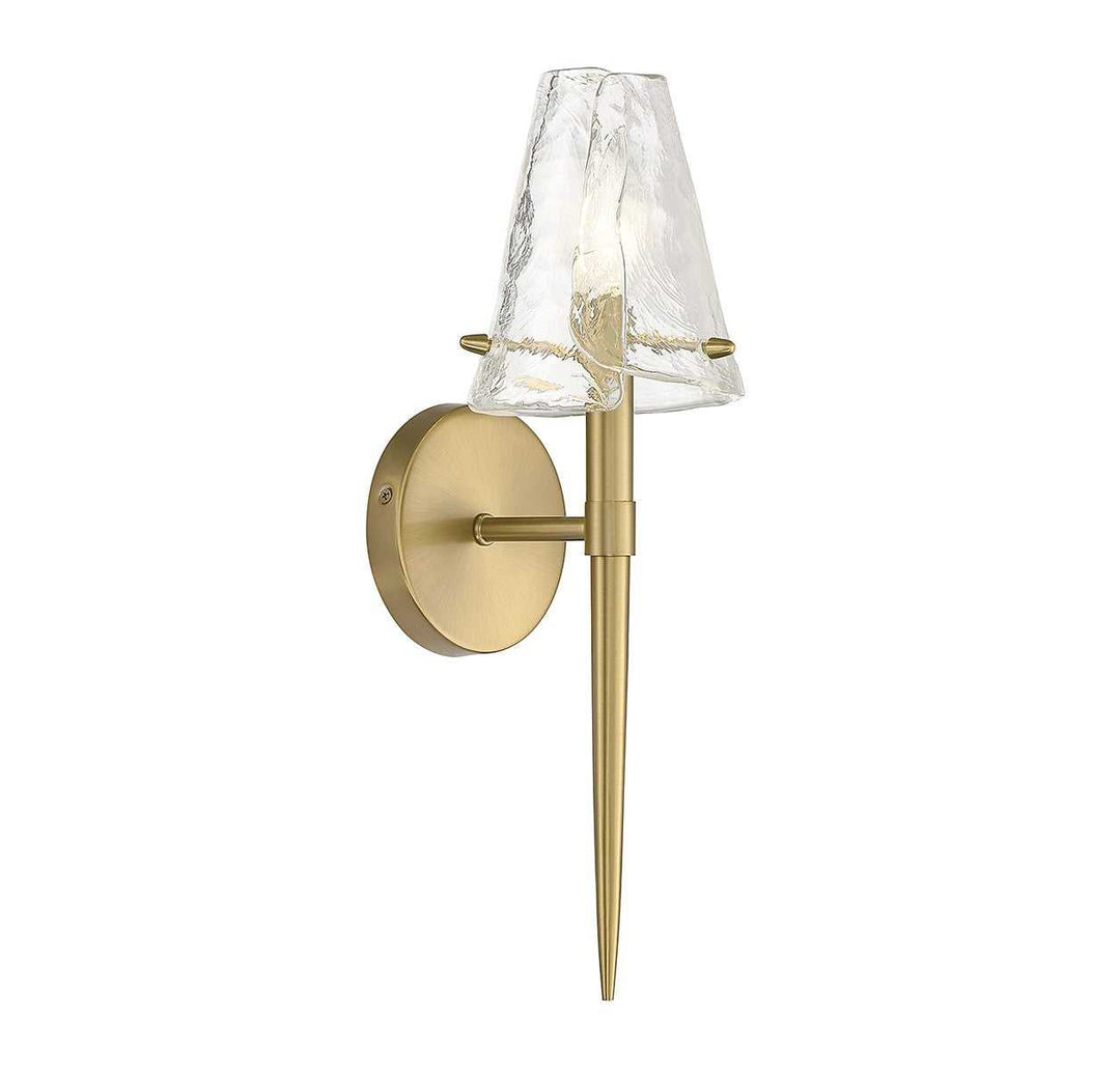 Shellbourne One Light Wall Sconce in Warm Brass Savoy House