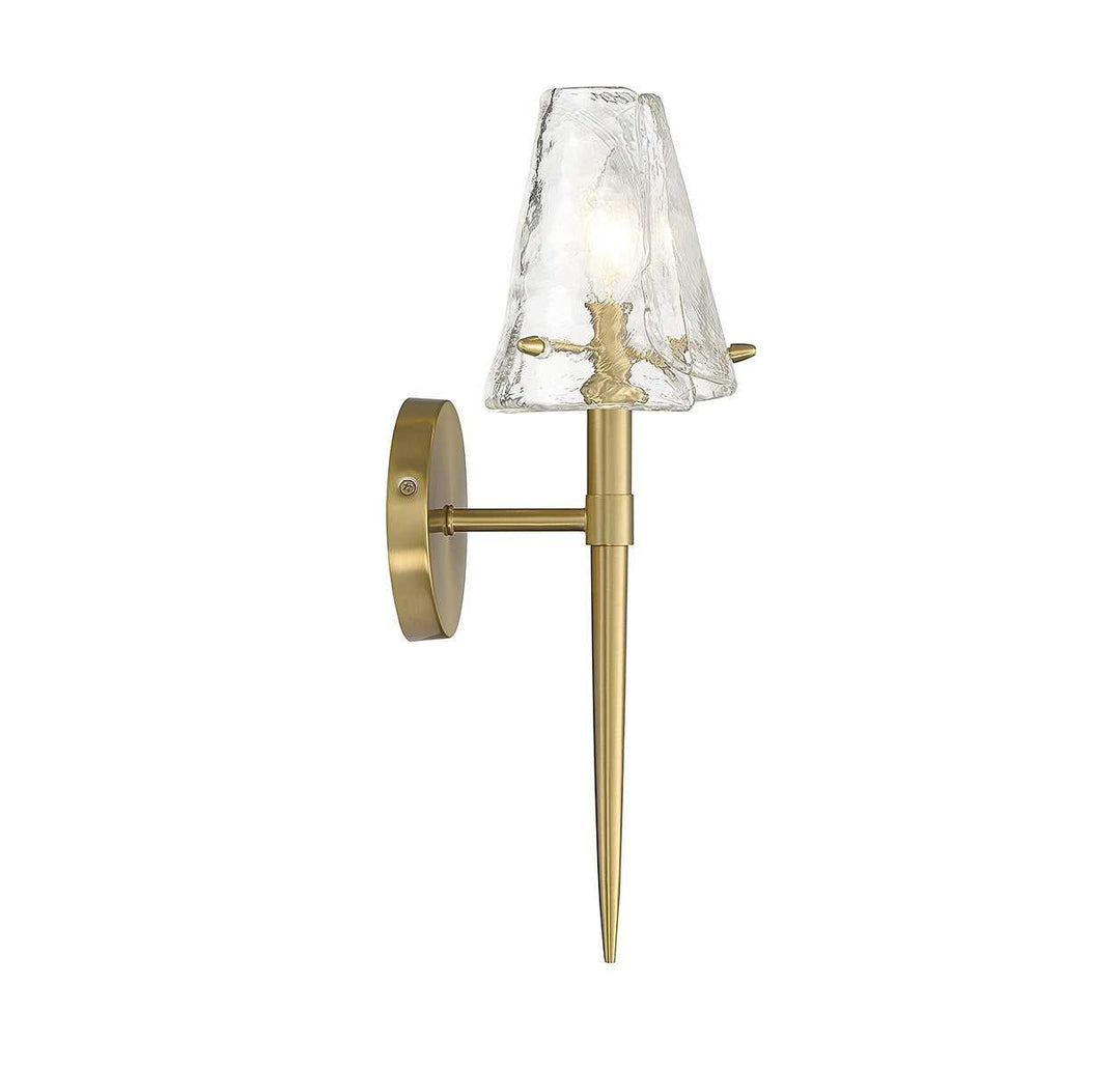 Shellbourne One Light Wall Sconce in Warm Brass Savoy House