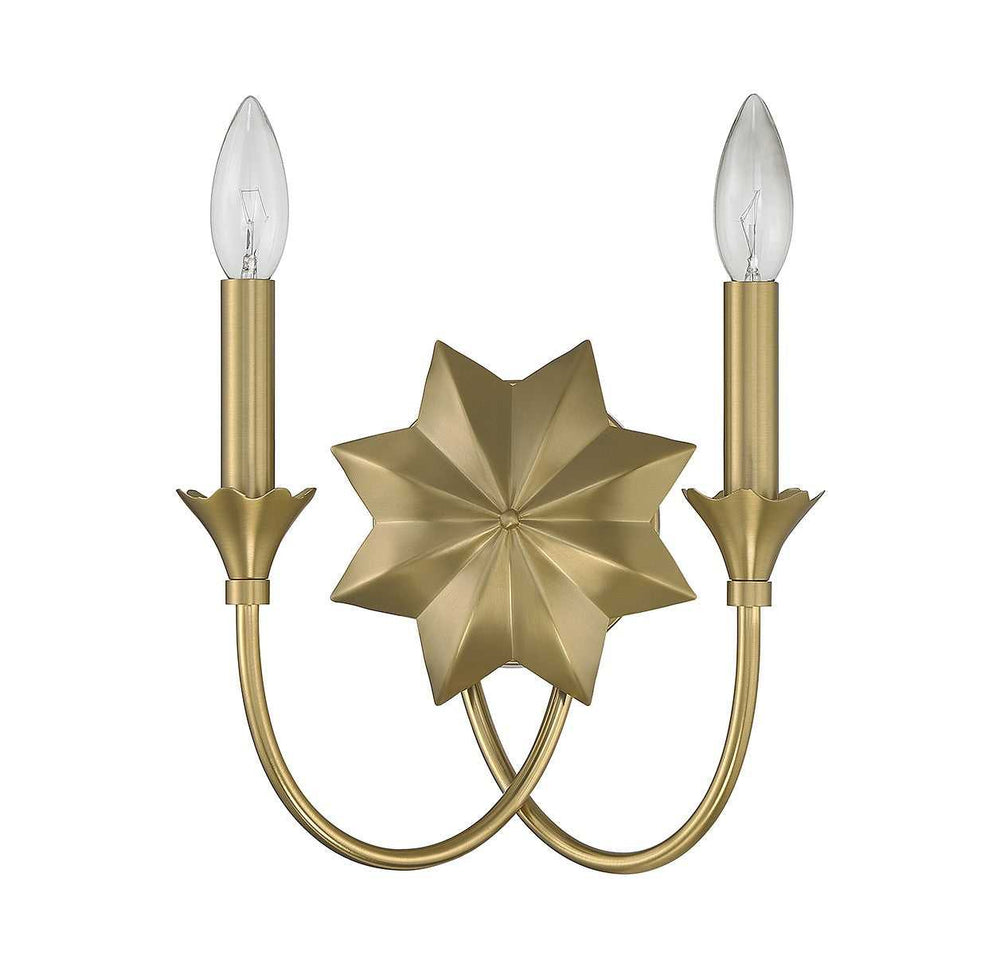 Sullivan Two Light Wall Sconce in Warm Brass Savoy House