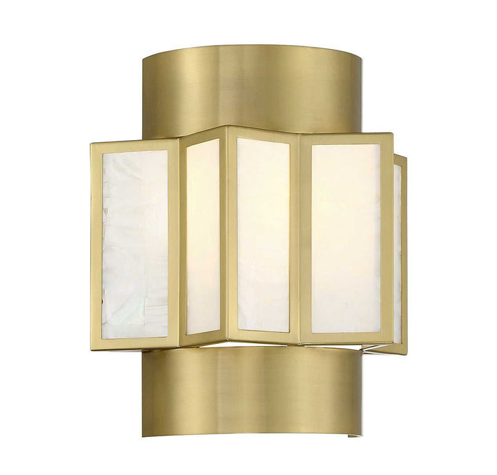 Gideon Two Light Wall Sconce in Warm Brass Savoy House
