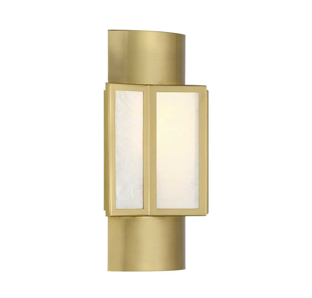 Gideon Two Light Wall Sconce in Warm Brass Savoy House