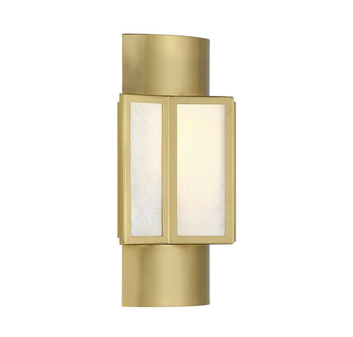 Gideon Two Light Wall Sconce in Warm Brass Savoy House