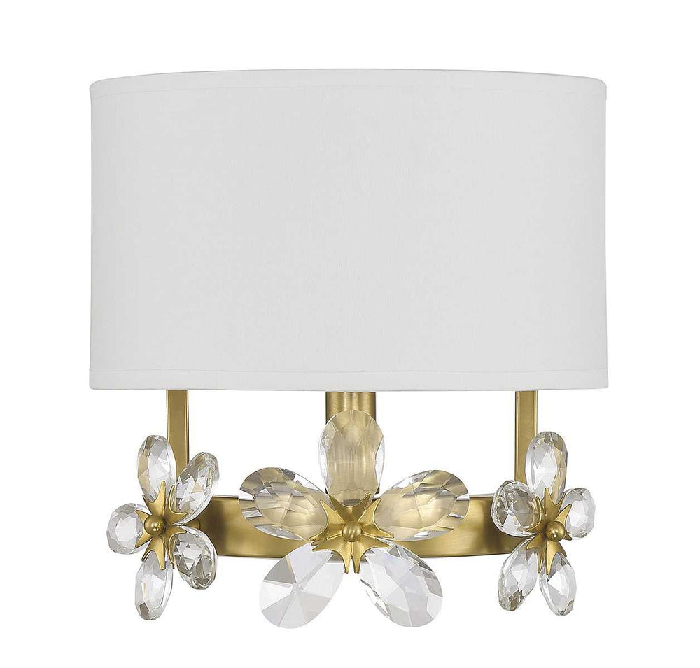 Dahlia One Light Wall Sconce in Warm Brass Savoy House