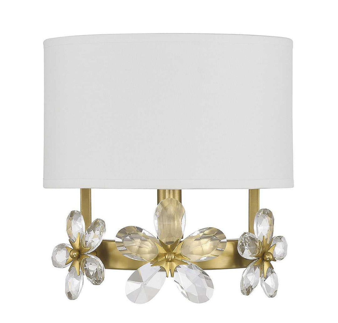 Dahlia One Light Wall Sconce in Warm Brass Savoy House