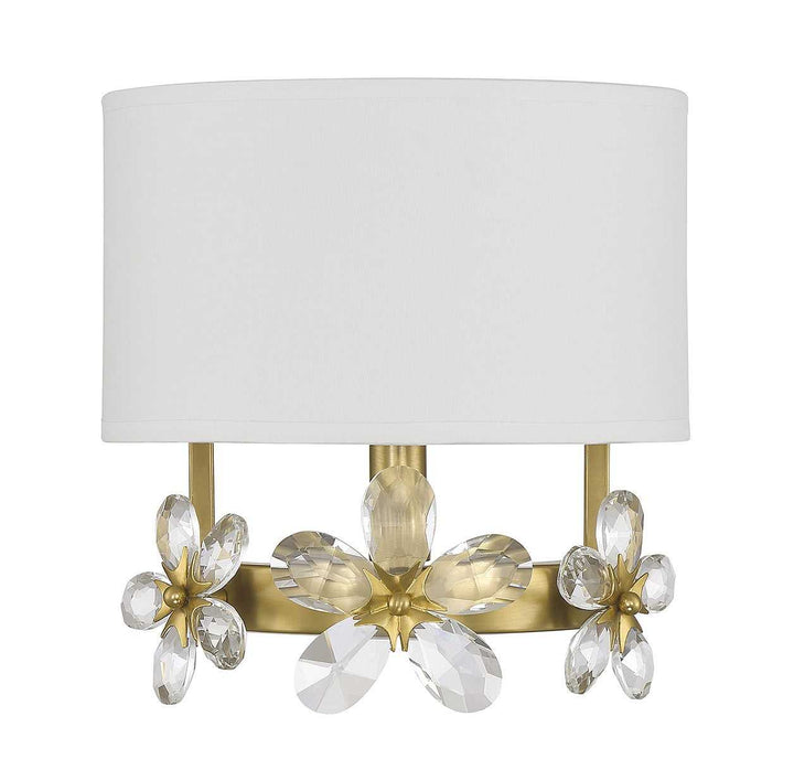 Dahlia One Light Wall Sconce in Warm Brass Savoy House