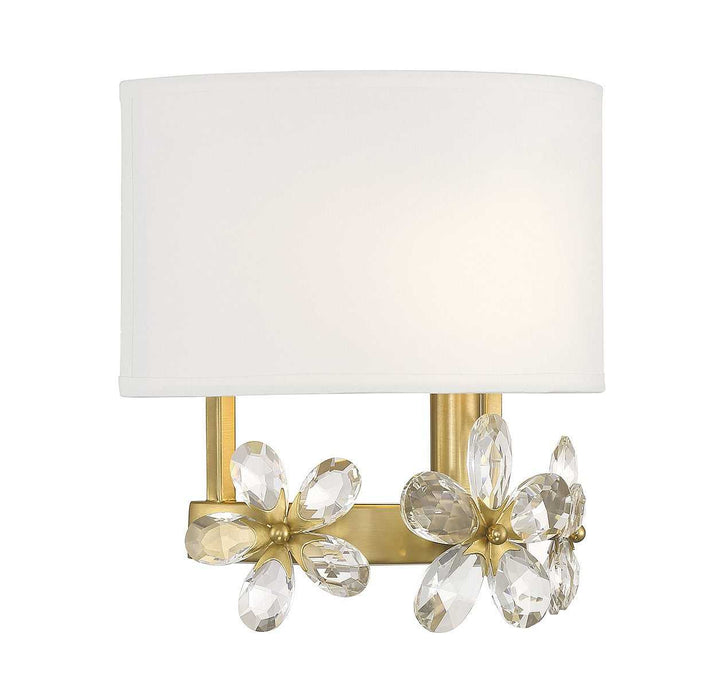 Dahlia One Light Wall Sconce in Warm Brass Savoy House