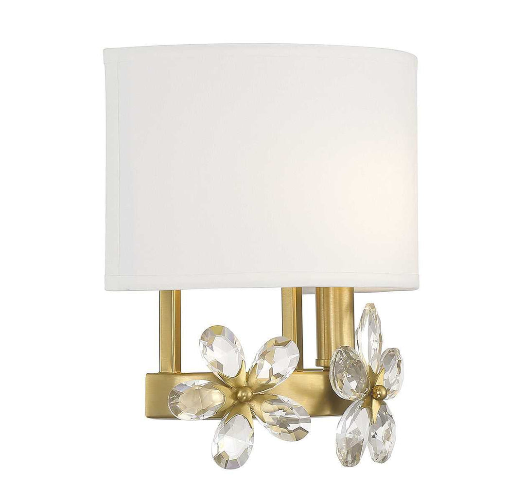 Dahlia One Light Wall Sconce in Warm Brass Savoy House