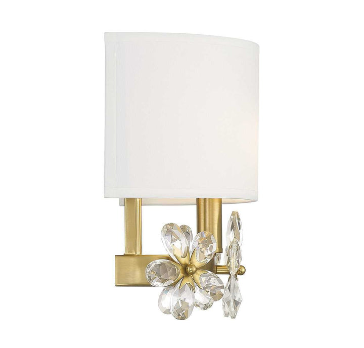 Dahlia One Light Wall Sconce in Warm Brass Savoy House