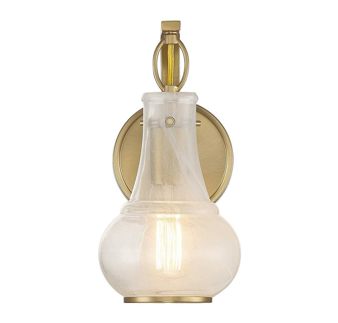 Adams One Light Wall Sconce in Warm Brass Savoy House