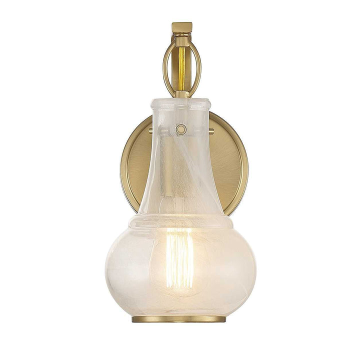Adams One Light Wall Sconce in Warm Brass Savoy House