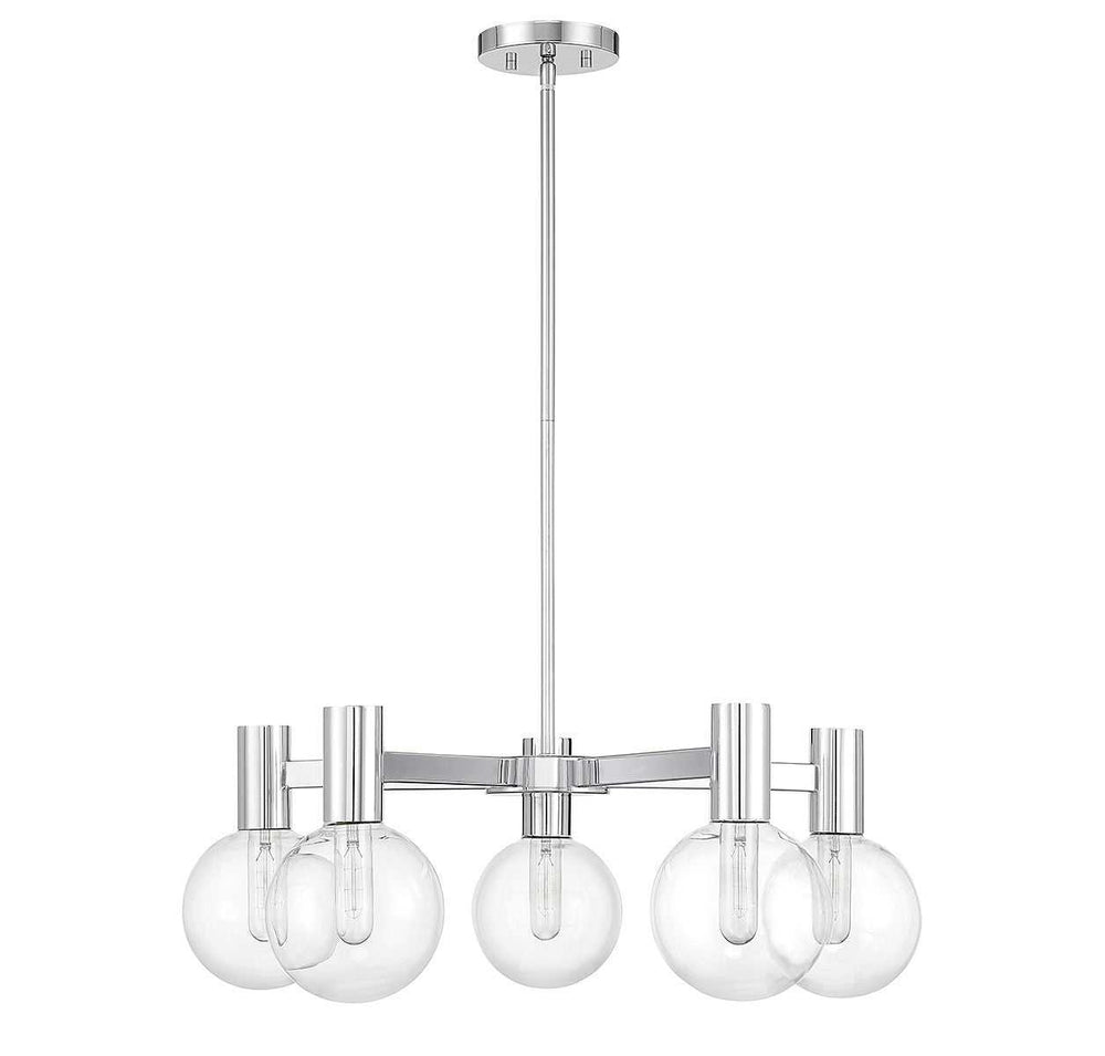 Wright Five Light Chandelier in Chrome Savoy House