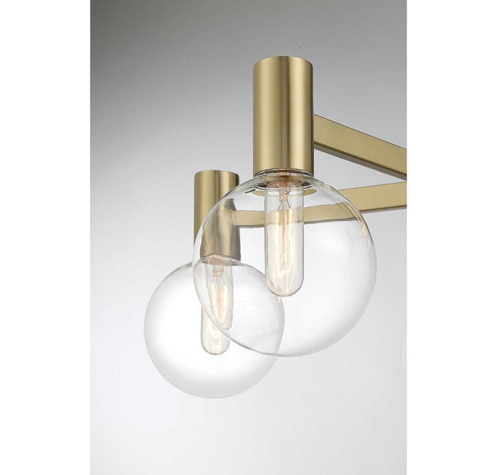 Wright Five Light Chandelier in Warm Brass Savoy House