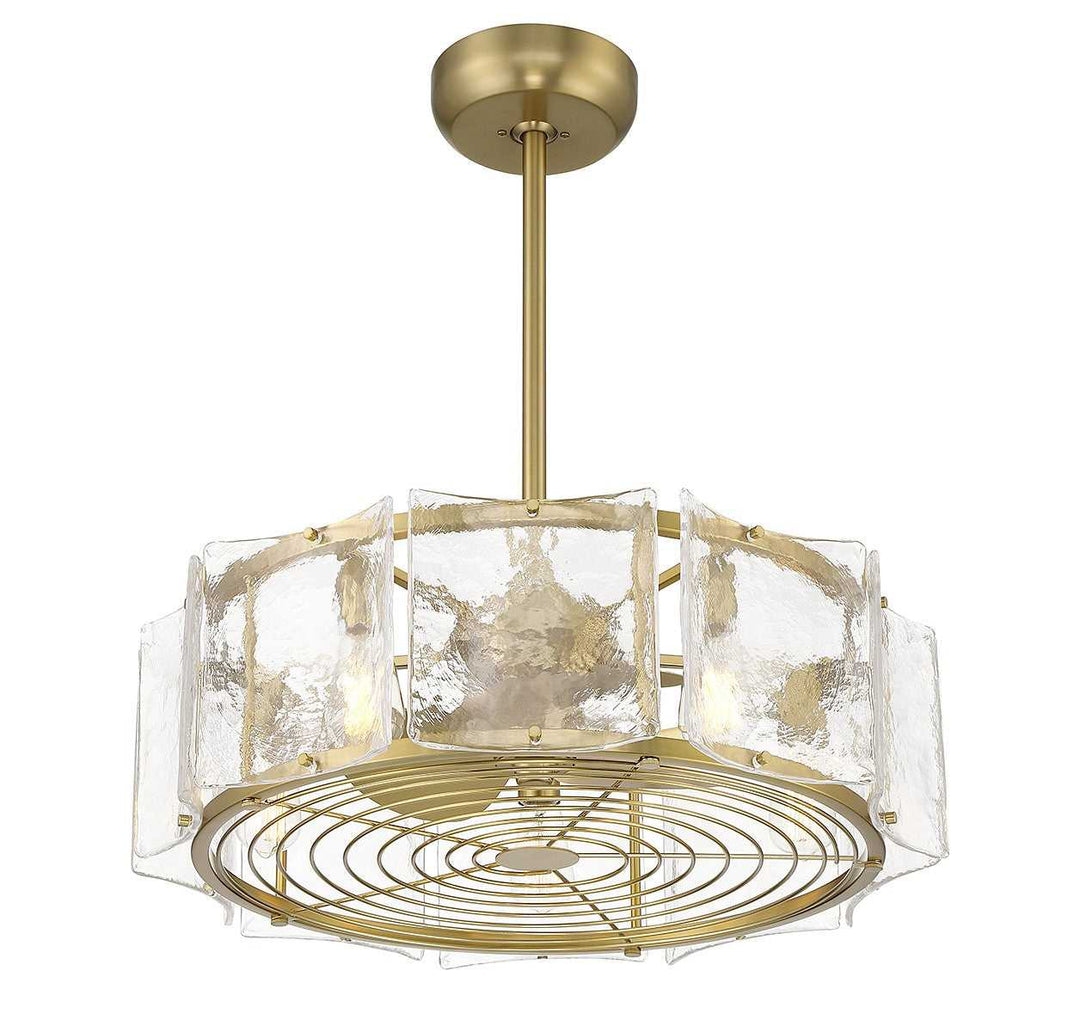 Genry LED Fan D'Lier in Warm Brass Savoy House