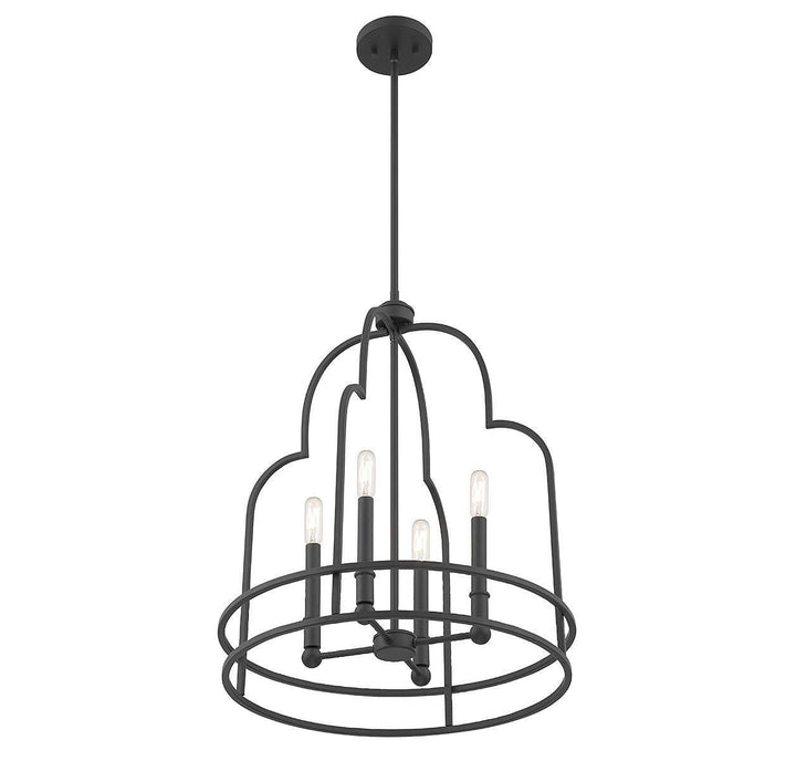 Savoy House - 3-6612-4-89 - Four Light Pendant - Diplomat - Matte Black