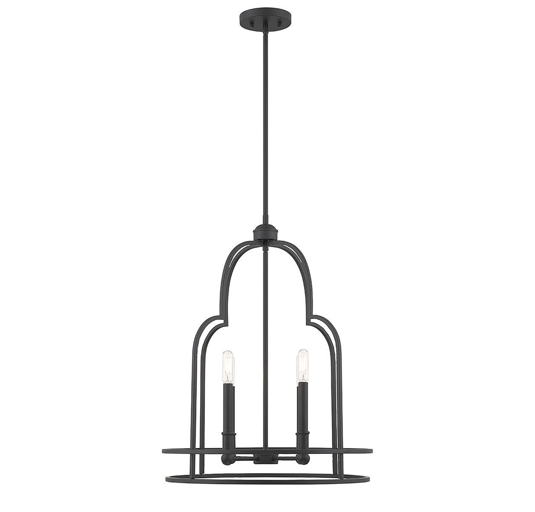 Savoy House - 3-6612-4-89 - Four Light Pendant - Diplomat - Matte Black