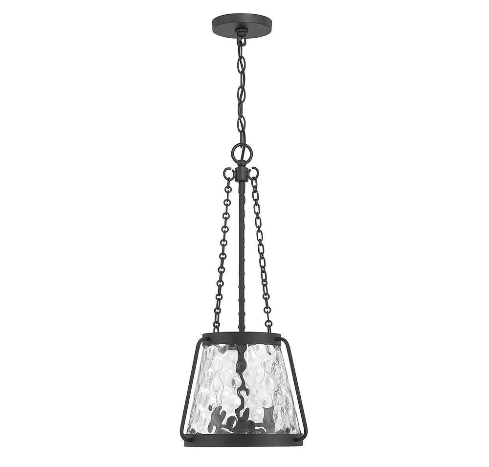 Crawford Three Light Pendant in Matte Black Savoy House