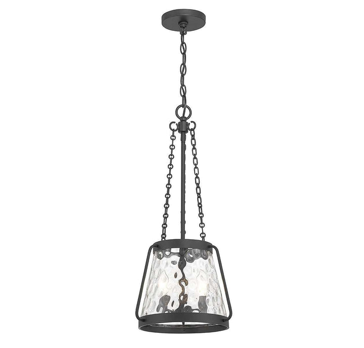 Crawford Three Light Pendant in Matte Black Savoy House