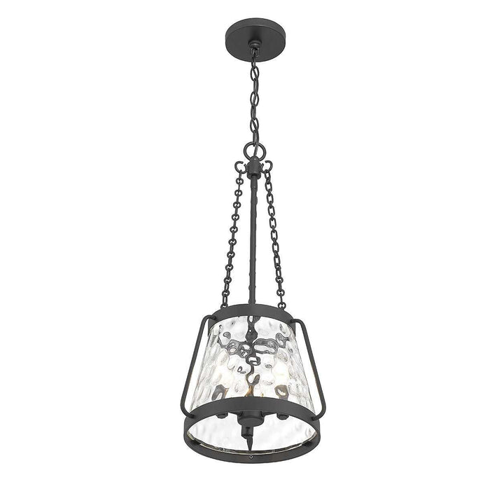 Crawford Three Light Pendant in Matte Black Savoy House