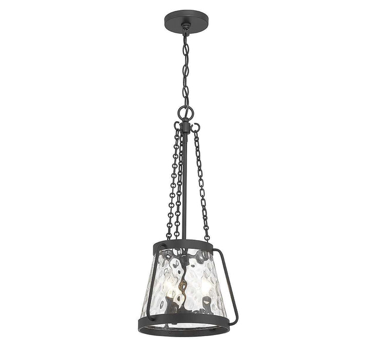 Crawford Three Light Pendant in Matte Black Savoy House