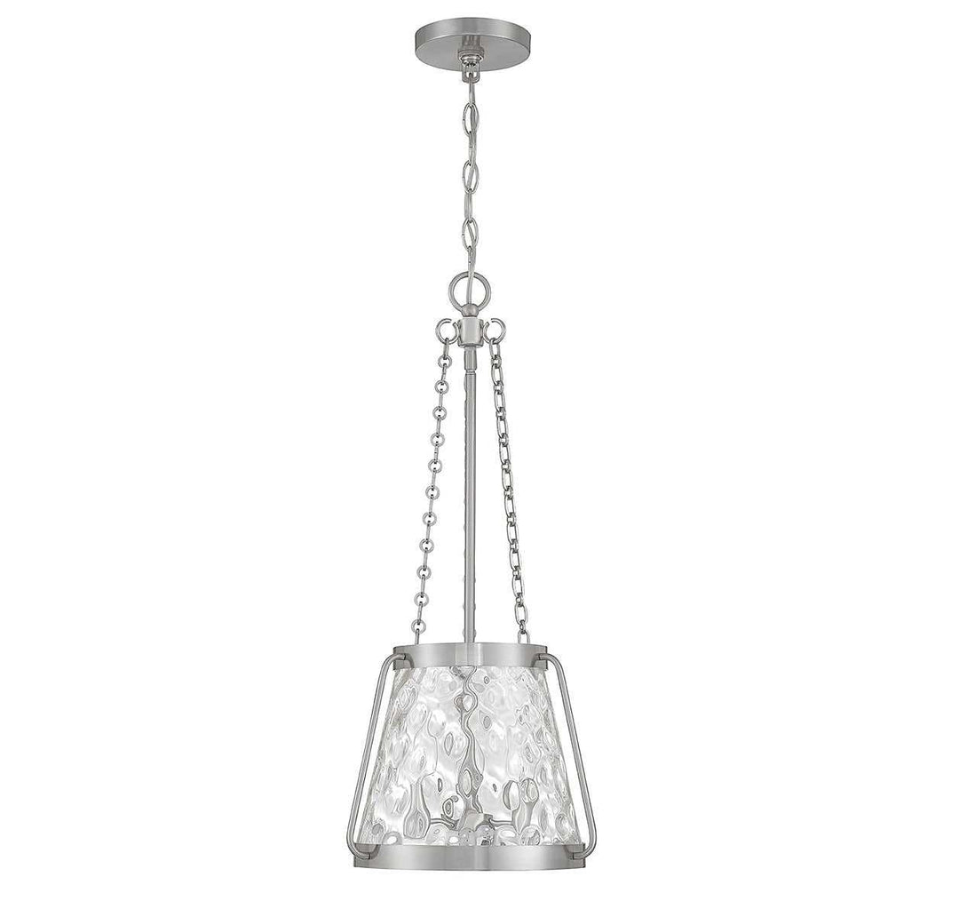 Crawford Three Light Pendant in Satin Nickel Savoy House